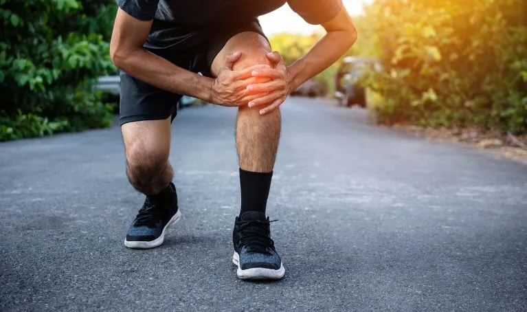 Men With Knee Pain While Jogging